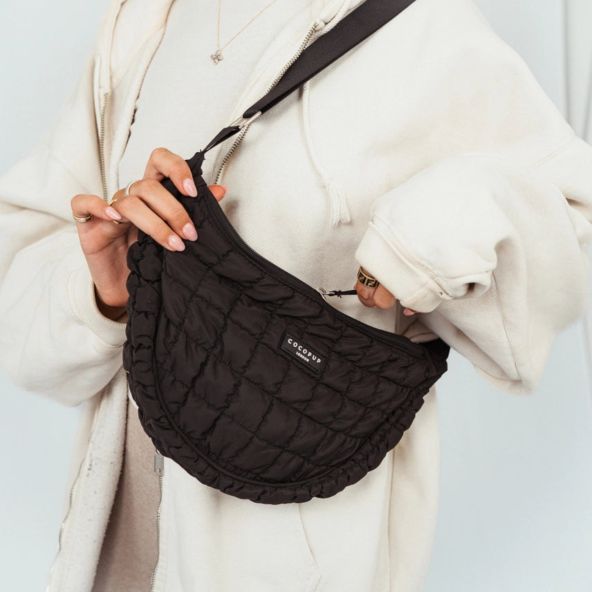 Cocopup Crossbody Crescent Hondenuitlaat Tas - Onyx