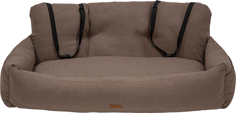 AB HOME&AWAY Autostoel/ Automand achterbank Betty Bruin -113x47x42cm - Nora-Lou