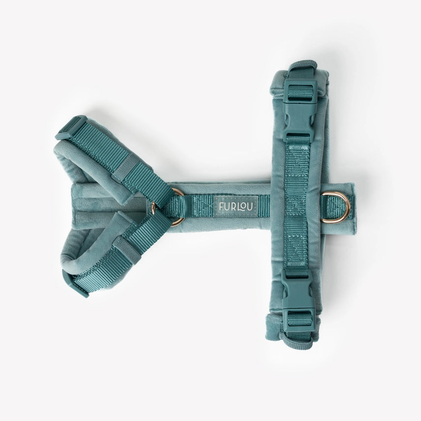 Furlou Y-shaped Harness Velvet - BLUE