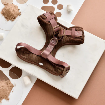 PRE-ORDER Cocopup Gebreid harnas verstelbaar HOT CHOCO