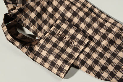 Regenjas hond Checked Brown