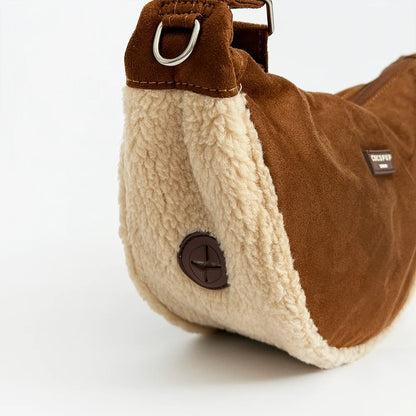 Cocopup Crossbody Crescent Hondenuitlaat Tas - BROWN AVIATOR