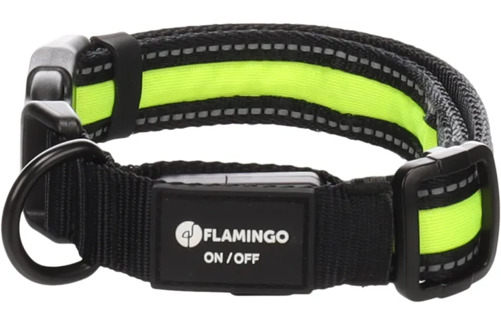 Halsband Lichtgevend Zwart & Geel