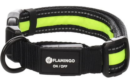 Halsband Lichtgevend Zwart & Geel