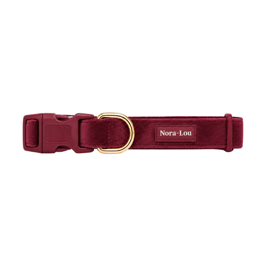 Nora-Lou Halsband Cherry Velvet - Bordeaux - Nora-Lou
