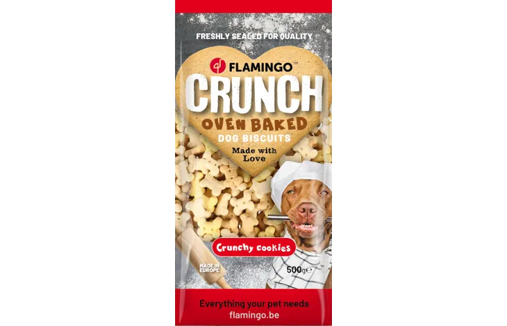 Snack Crunch Koekje Puppy treats met vanillesmaak (500gr)
