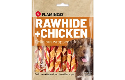 Snack R'hide Bar Multicolored with chicken 12cm 10-12gr / 28-32 pcs 350gr