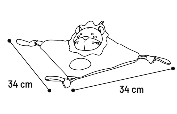 Speelgoed Puppy Britty Knuffeldoek & Leeuw Plat Taupe