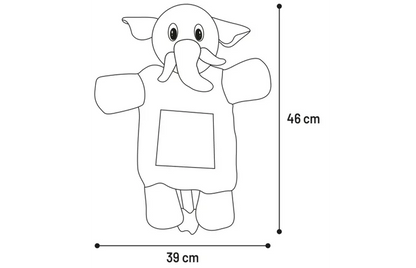 Toy Hida Elephant Flat Gray