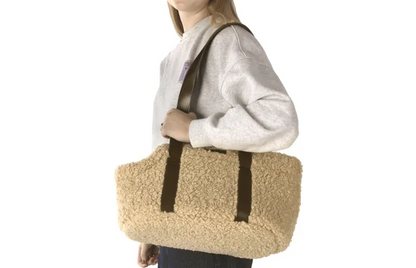 Flamingo Draagtas Teddy Beige