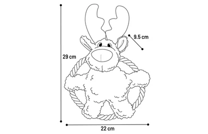 Kerst Speelgoed Krola Rendier & Ring Bruin