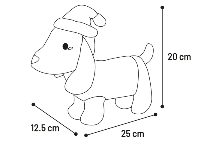 Kerst Speelgoed Tikko Teckel Hond Bruin