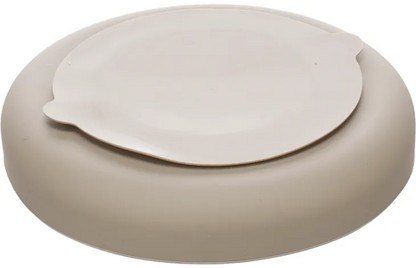 Eetpot Slow feeder Rainy Rond Taupe