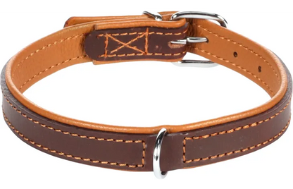 Lederen Halsband Gevoerd Memphis Bruin