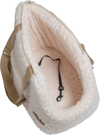AB Curl Plush tote bag white - S