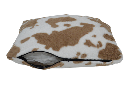 AB Classic Cow Plush Sofa wit-bruin