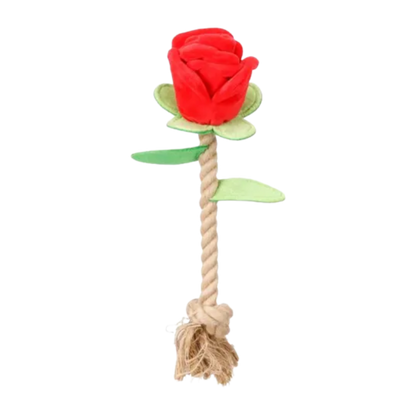 Speelgoed Rozie Roos met touw Rood