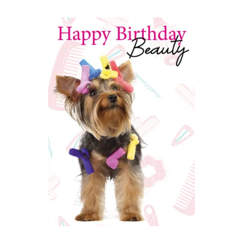 Wenskaart A5 - Hond Birthday Beauty - Nora-Lou
