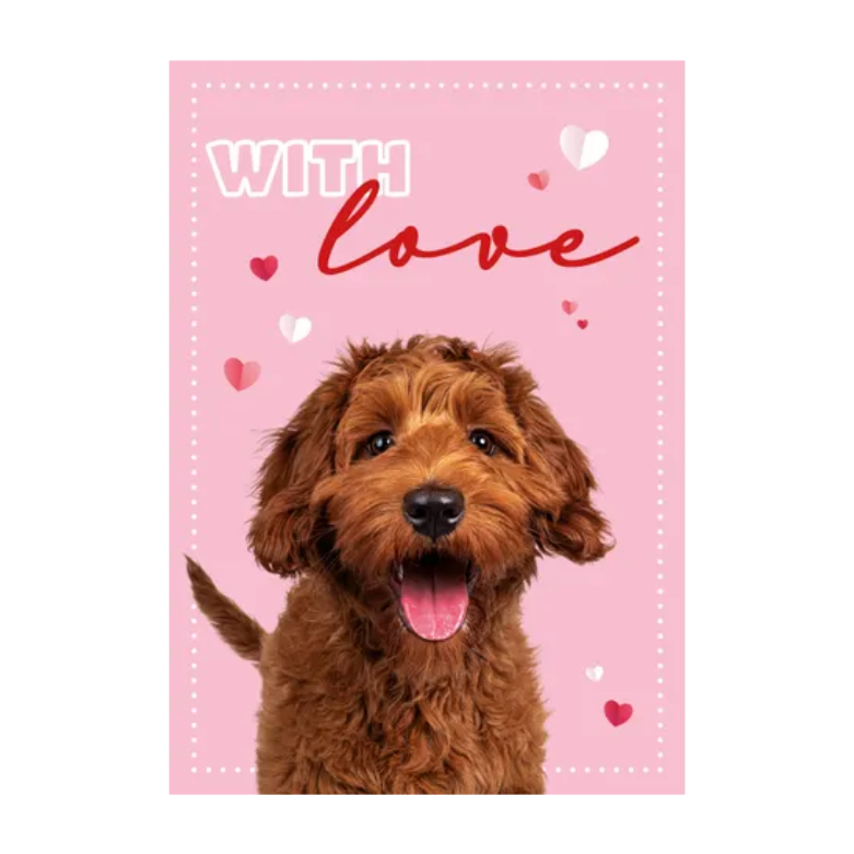 Wenskaart A5 - Hond With love - Nora-Lou