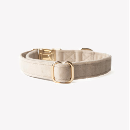 Fluwelen halsband - ZAND