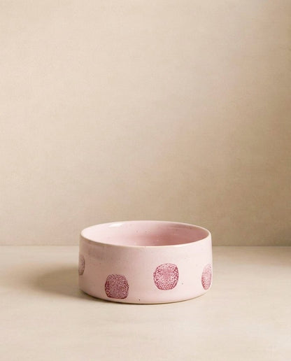 Handgemaakt eet- of drinkbakje - Pop Dots Roze