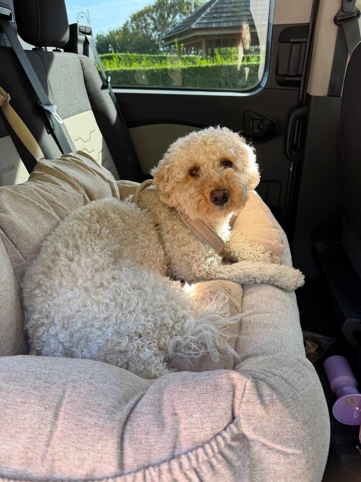Flamingo Autostoel/automand Megan Beige (groot) - Nora-Lou