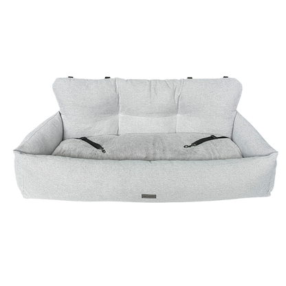 AB HOME&AWAY Autostoel/ Automand achterbank Betty Lichtgrijs - 113x47x42cm - Nora-Lou