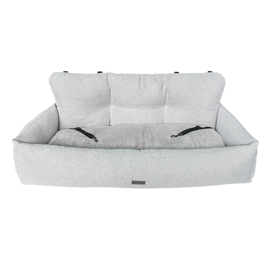 AB HOME&AWAY Autostoel/ Automand achterbank Betty Lichtgrijs - 113x47x42cm - Nora-Lou