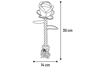 Speelgoed Rozie Roos met touw Rood
