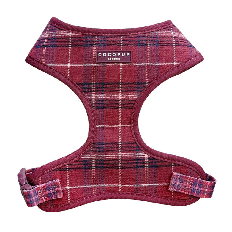 Cocopup harnas verstelbaar Mulberry Plaid
