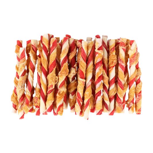 Snack R'hide Bar Multicolored with chicken 12cm 10-12gr / 28-32 pcs 350gr