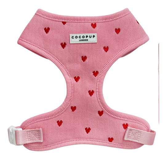 Cocopup harnas verstelbaar PINK HEARTSTRINGS