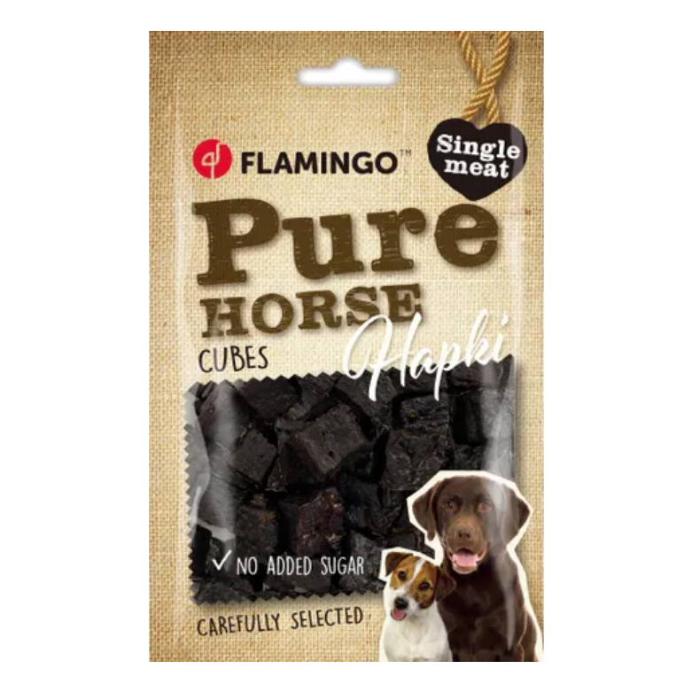 Cubes Hapki à grignoter avec du cheval (85g)