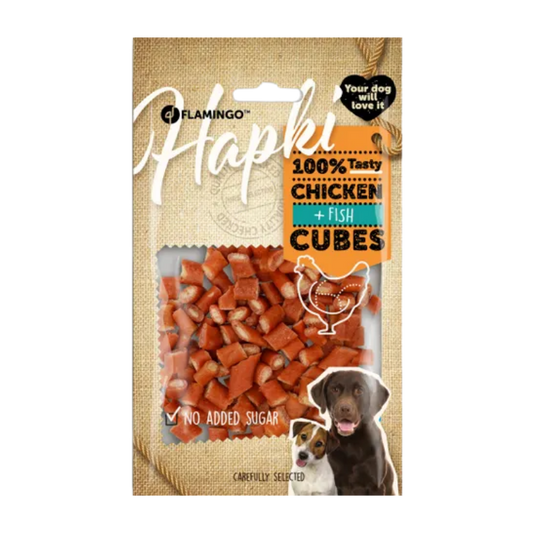 Snack Hapki Stukjes met kip & vis (85gr)
