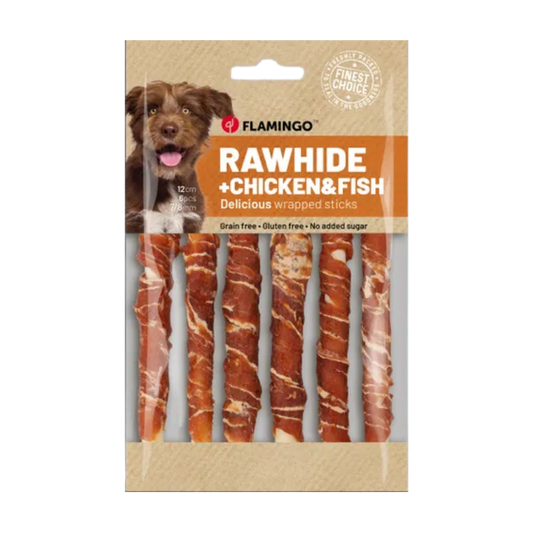 Snack R'Hide Staaf met kip & kabeljauw 12cm 11g / 6 st 70g