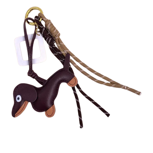 Tasbedel en sleutelhanger Hond en Vierkant - Nora-Lou