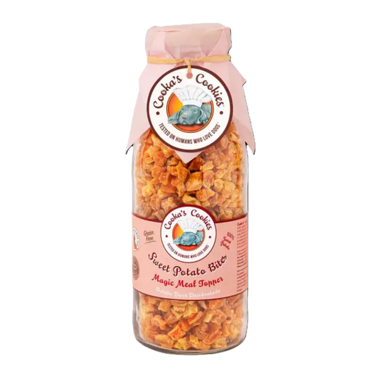 Maaltijdtopper - Luchtgedroogde Zoete aardappelhapjes (250gr) - Nora-Lou