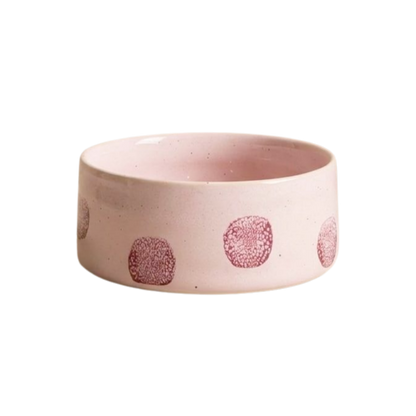 Handgemaakt eet- of drinkbakje - Pop Dots Roze