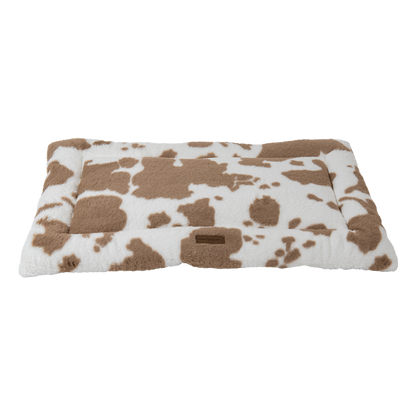 AB Classic Cow Plush (bench)kussen wit-bruin