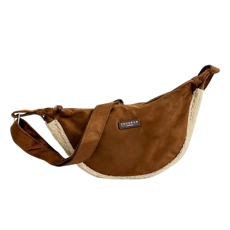 Cocopup Crossbody Crescent Hondenuitlaat Tas - BROWN AVIATOR