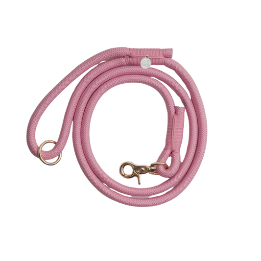 Furlou gevlochten hondenriem - ROZE