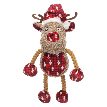 Kerst Speelgoed lange poten Krola Rendier & Touw Bruin