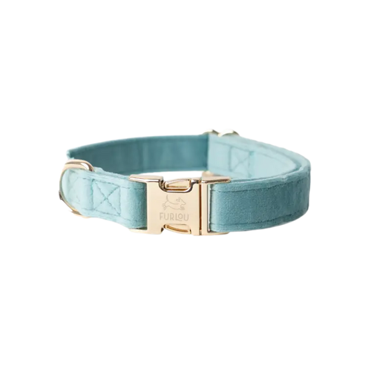 Furlou Fluwelen halsband - BLAUW