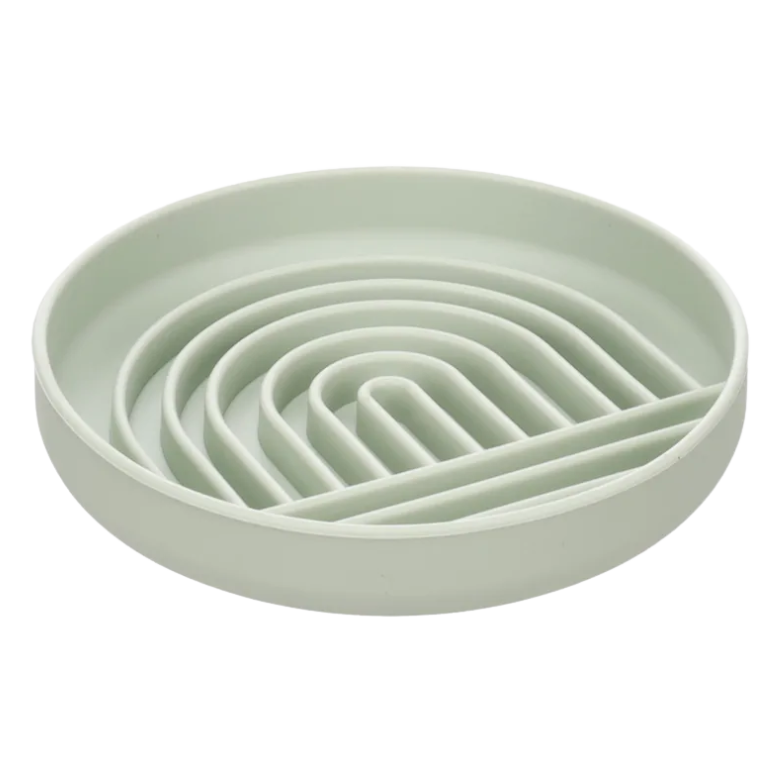 Eetpot Slow feeder Rainy Rond Lichtgroen