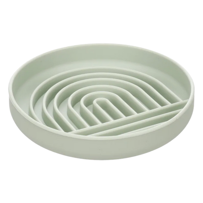 Eetpot Slow feeder Rainy Rond Lichtgroen