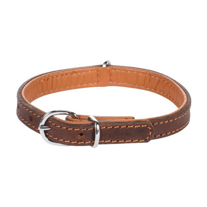 Lederen Halsband Gevoerd Memphis Bruin