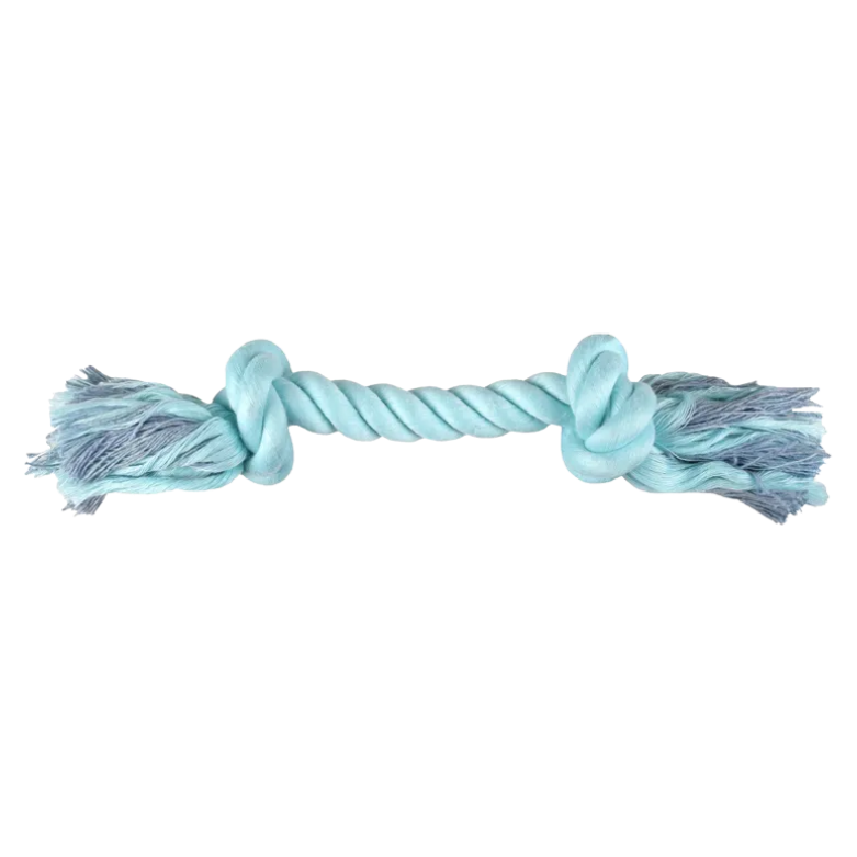 Speelgoed Small Dog Cub Touw Izra met 2 knopen turquoise - Nora-Lou
