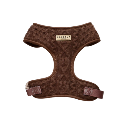 PRE-ORDER Cocopup Gebreid harnas verstelbaar HOT CHOCO