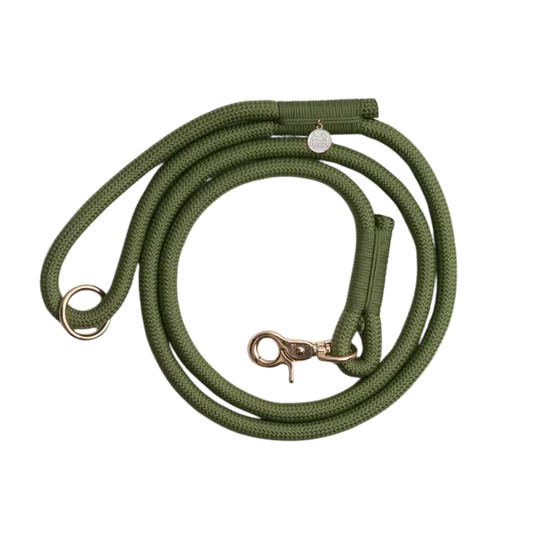 Furlou braided dog leash - GREEN