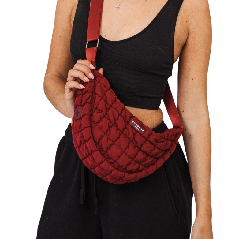 Cocopup Crossbody Crescent Hondenuitlaat Tas - Merlot